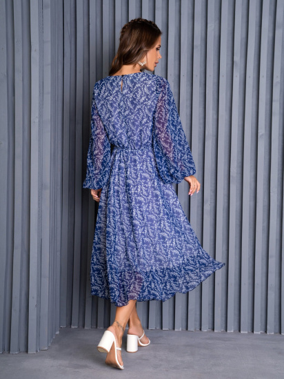Сукня міді ISSA Plus модель 14135_blue — фото - INTERTOP
