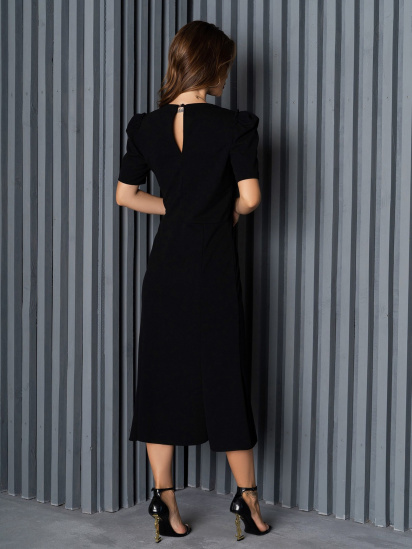 Платье миди ISSA Plus модель 14152_black — фото 3 - INTERTOP