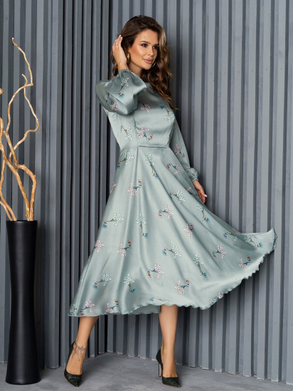 Платье миди ISSA Plus модель 14161_olive — фото - INTERTOP
