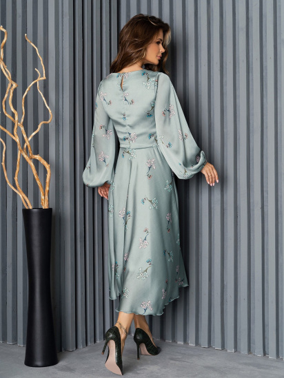 Платье миди ISSA Plus модель 14161_olive — фото 3 - INTERTOP