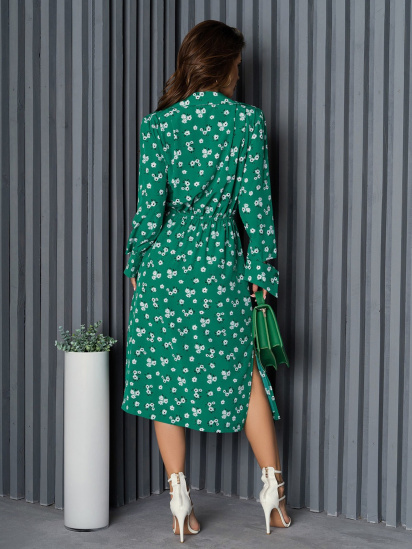 Платье миди ISSA Plus модель 14183_green — фото 3 - INTERTOP