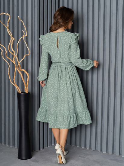 Сукня міді ISSA Plus модель 14190_olive — фото 3 - INTERTOP