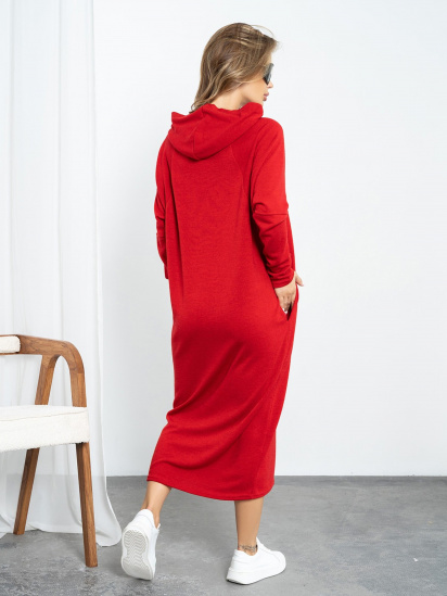 Платье миди ISSA Plus модель 14192_red — фото 3 - INTERTOP