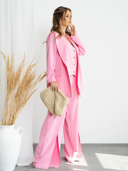 Діловий костюм ISSA Plus модель 14206_pink — фото - INTERTOP