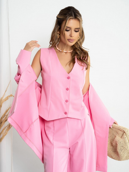 Діловий костюм ISSA Plus модель 14206_pink — фото 4 - INTERTOP