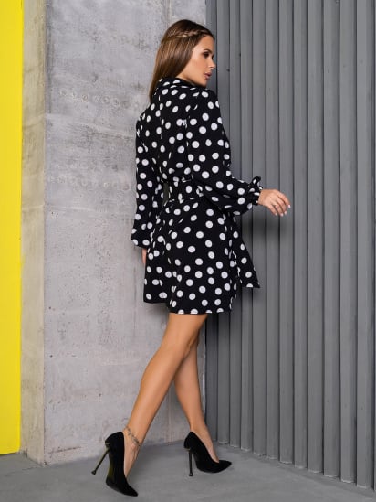 Сукня міні ISSA Plus модель 14225_черный — фото 3 - INTERTOP