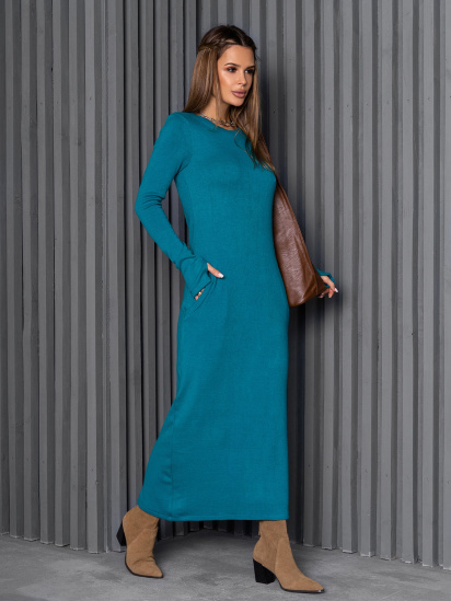Сукня максі ISSA Plus модель 14227_бирюзовый — фото - INTERTOP