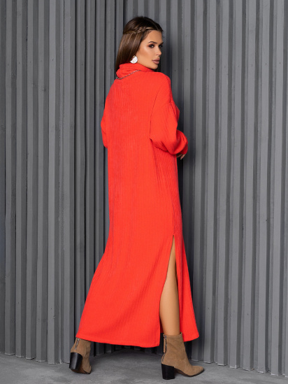 Сукня максі ISSA Plus модель 14232_коралловый — фото 3 - INTERTOP