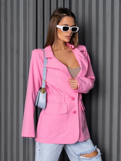 Піджак ISSA Plus модель 14237_розовый — фото - INTERTOP