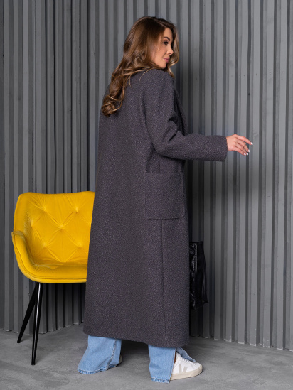 Пальто ISSA Plus модель 14251_серый — фото 3 - INTERTOP