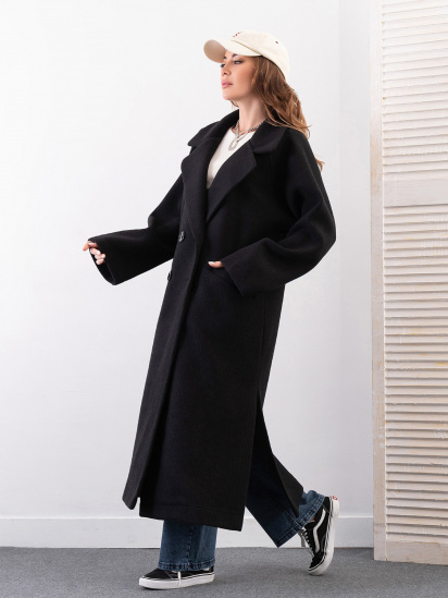 Пальто ISSA Plus модель 14279_черный — фото - INTERTOP