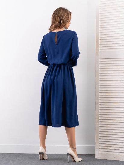 Сукня міді ISSA Plus модель 14283_синий — фото 3 - INTERTOP