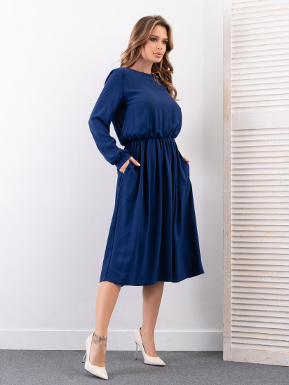 Сукня міді ISSA Plus модель 14283_синий — фото - INTERTOP