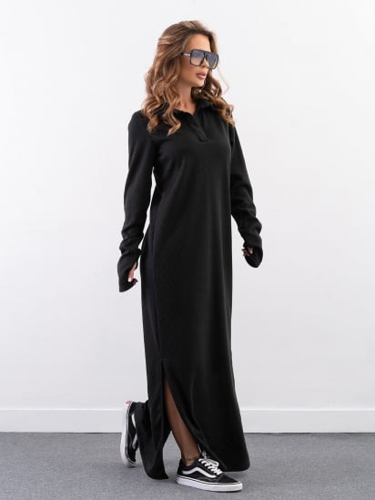 Платье макси ISSA Plus модель 14320_черный — фото - INTERTOP