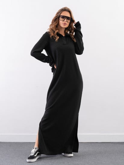 Платье макси ISSA Plus модель 14320_черный — фото - INTERTOP