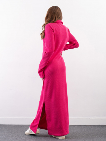 Платье макси ISSA Plus модель 14320_малиновый — фото 3 - INTERTOP