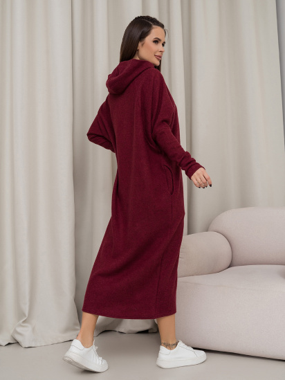 Платье макси ISSA Plus модель 14366_бордовый — фото - INTERTOP