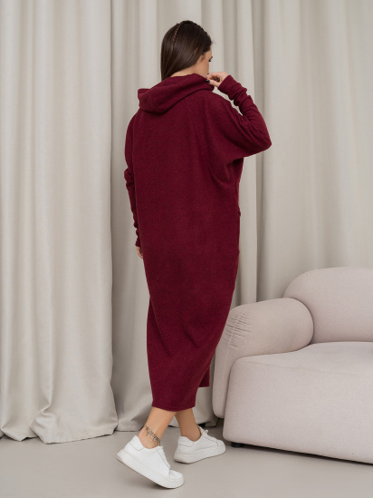 Платье макси ISSA Plus модель 14366_бордовый — фото 3 - INTERTOP