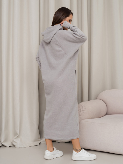 Платье миди ISSA Plus модель 14366_серый — фото 3 - INTERTOP