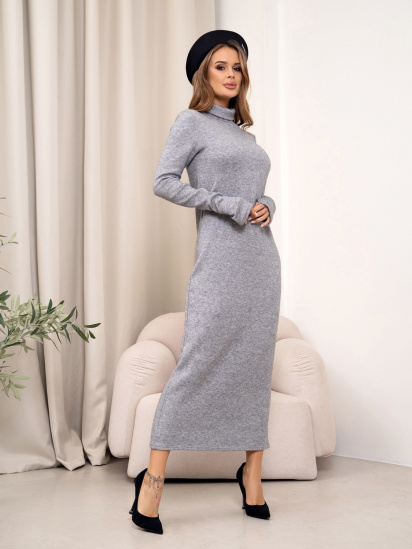 Платье макси ISSA Plus модель 14368_серый — фото 3 - INTERTOP