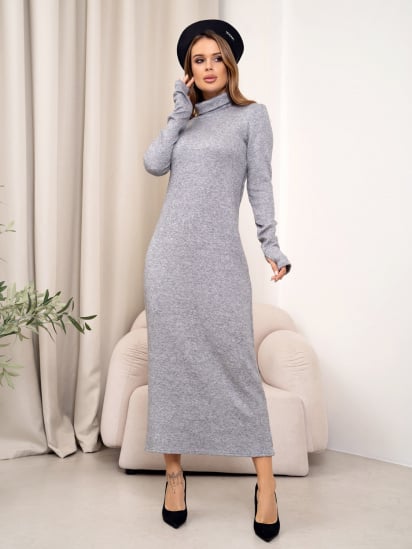 Платье макси ISSA Plus модель 14368_серый — фото - INTERTOP