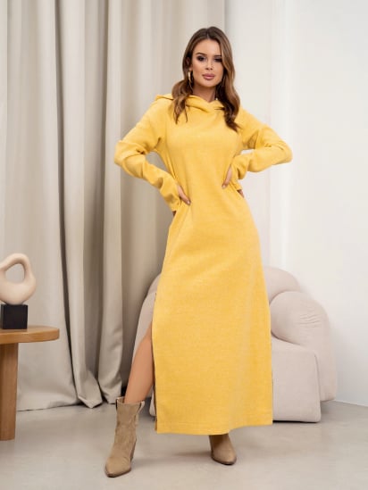 Платье макси ISSA Plus модель 14372_желтый — фото - INTERTOP