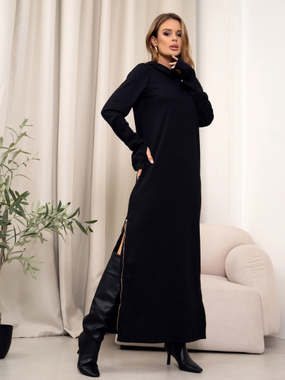 Платье макси ISSA Plus модель 14374_черный — фото 3 - INTERTOP