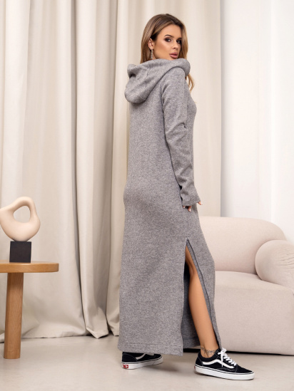 Платье макси ISSA Plus модель 14375_серый — фото 3 - INTERTOP