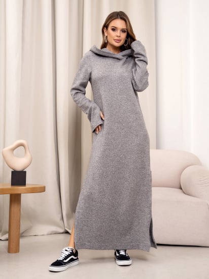 Платье макси ISSA Plus модель 14375_серый — фото - INTERTOP