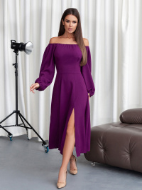 Фіолетовий - Сукня міді ISSA Plus
