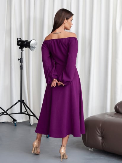Сукня міді ISSA Plus модель 14382_фиолетовый — фото 3 - INTERTOP