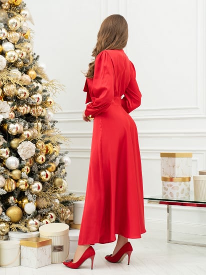 Платье макси ISSA Plus модель 14401_красный — фото 3 - INTERTOP