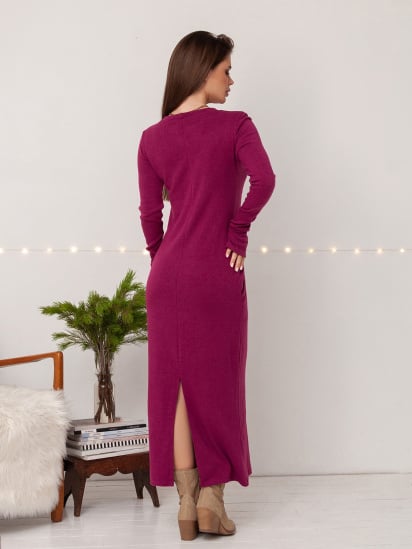 Сукня максі ISSA Plus модель 14412_фиолетовый — фото 3 - INTERTOP