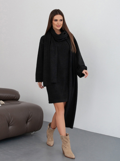 Платье мини ISSA Plus модель 14420_черный — фото - INTERTOP