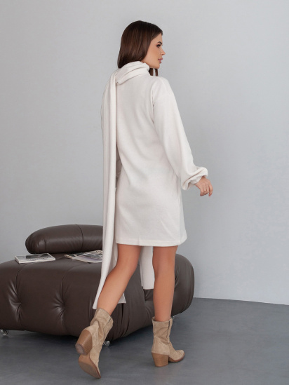 Платье мини ISSA Plus модель 14420_молочный — фото 3 - INTERTOP