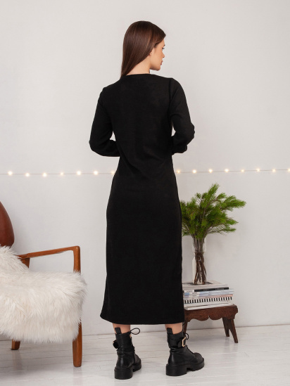 Платье миди ISSA Plus модель 14424_черный — фото 3 - INTERTOP