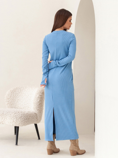 Платье макси ISSA Plus модель 14426_голубой — фото 3 - INTERTOP