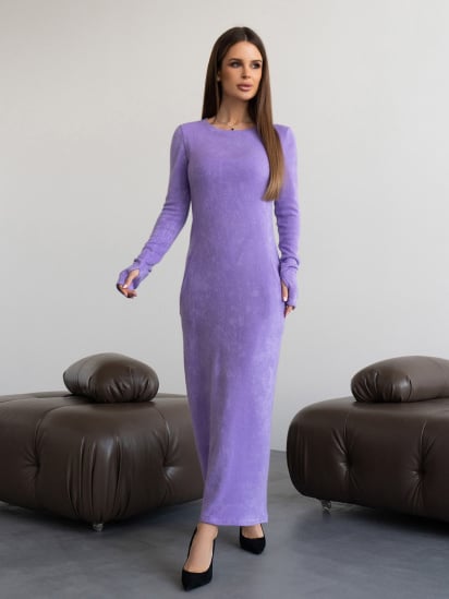 Платье макси ISSA Plus модель 14430_сиреневый — фото - INTERTOP