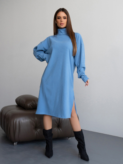 Платье миди ISSA Plus модель 14433_голубой — фото - INTERTOP