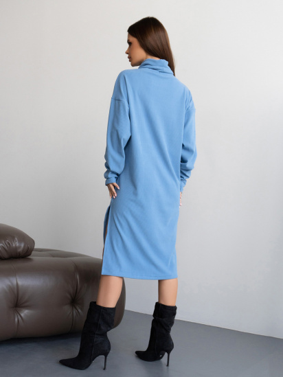 Платье миди ISSA Plus модель 14433_голубой — фото 3 - INTERTOP