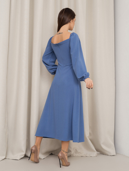 Платье миди ISSA Plus модель 14447_голубой — фото 3 - INTERTOP