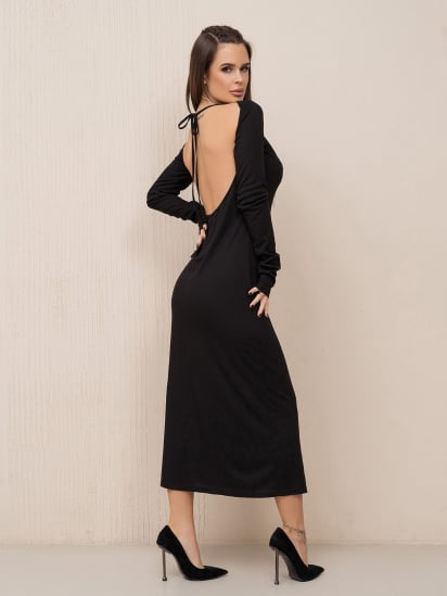 Сукня міді ISSA Plus модель 14449_черный — фото - INTERTOP