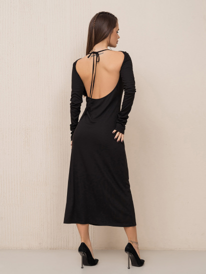 Сукня міді ISSA Plus модель 14449_черный — фото 3 - INTERTOP