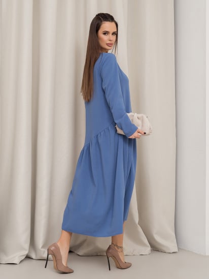 Платье миди ISSA Plus модель 14454_голубой — фото - INTERTOP