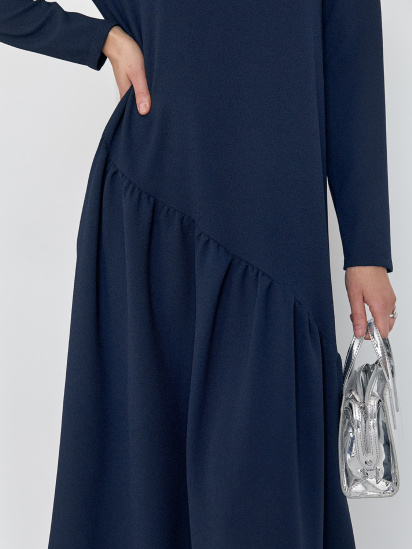 Сукня міді ISSA Plus модель 14454_темно_синий — фото 4 - INTERTOP