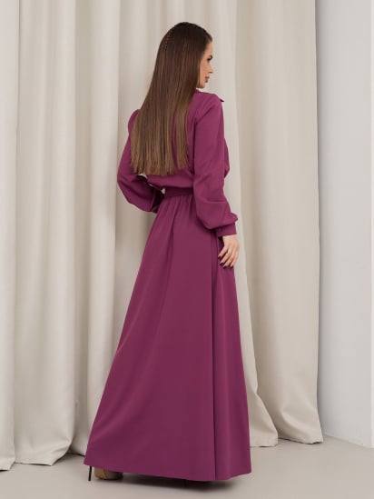 Платье макси ISSA Plus модель 14460_фиолетовый — фото 3 - INTERTOP