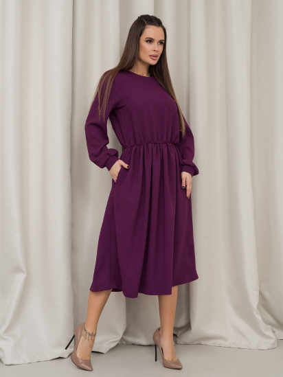 Платье миди ISSA Plus модель 14463_фиолетовый — фото - INTERTOP