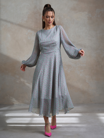 Платье миди ISSA Plus модель 14479_мультиколор — фото - INTERTOP