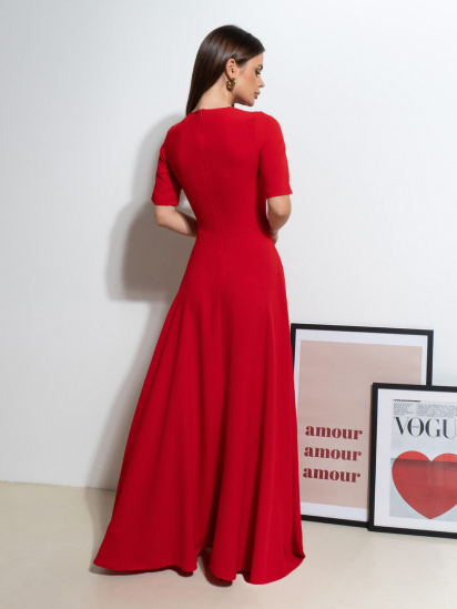 Платье макси ISSA Plus модель 14498_красный — фото 3 - INTERTOP