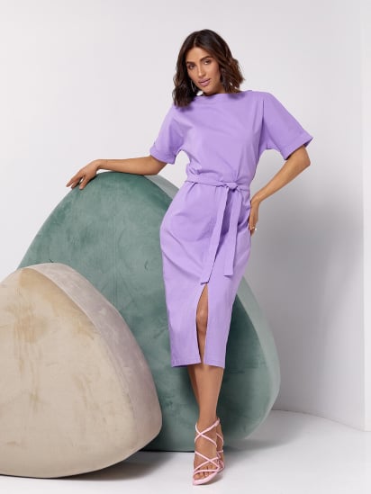 Сукня міді ISSA Plus модель 14499_сиреневый — фото - INTERTOP